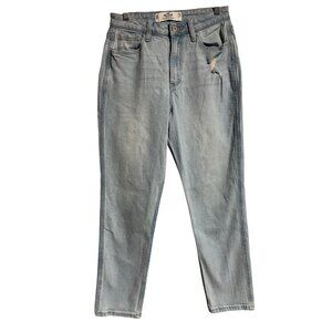 Hollister Curvy High-Rise Mom Jeans Womens Juniors Size 3 Distressed Denim